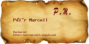 Pór Marcell névjegykártya